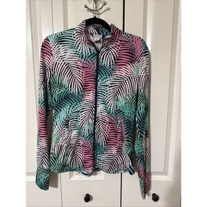 Tommy Bahama Palm Voyage Full Zip Golf Tennis Jacket Sz Medium